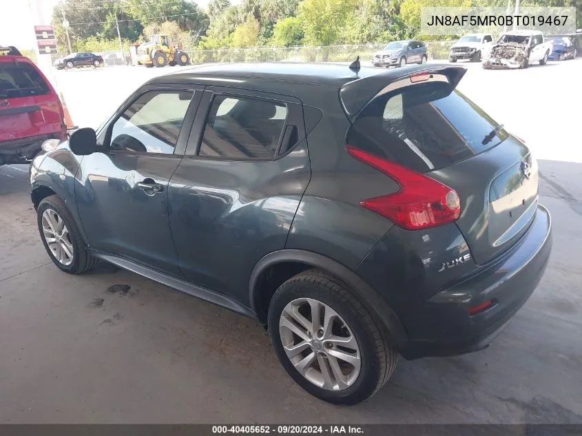 2011 Nissan Juke S VIN: JN8AF5MR0BT019467 Lot: 40405652