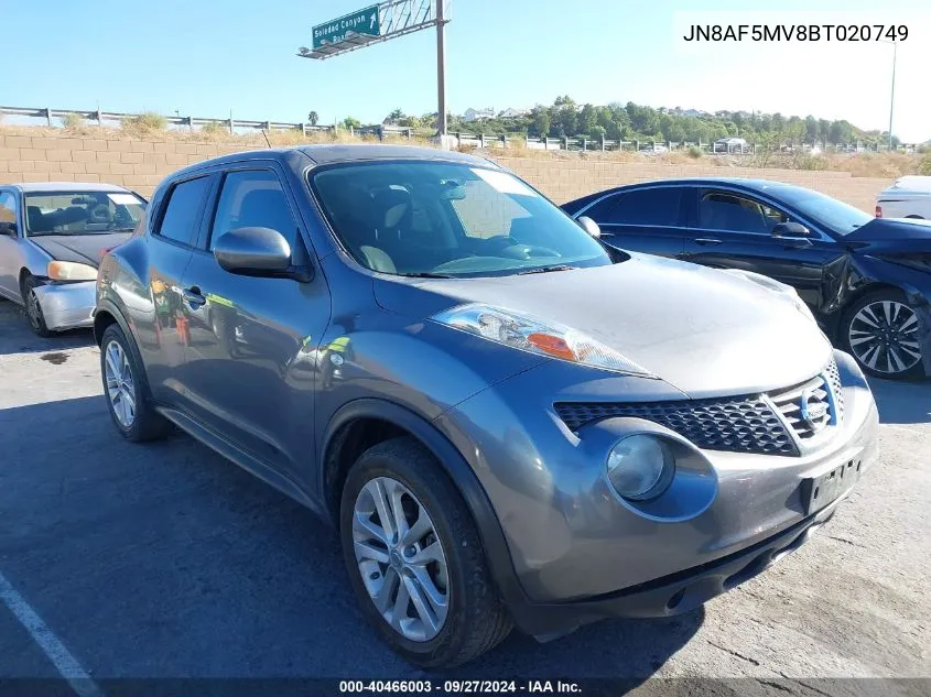 2011 Nissan Juke Sv VIN: JN8AF5MV8BT020749 Lot: 40466003