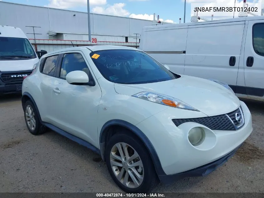 2011 Nissan Juke Sv VIN: JN8AF5MR3BT012402 Lot: 40472874