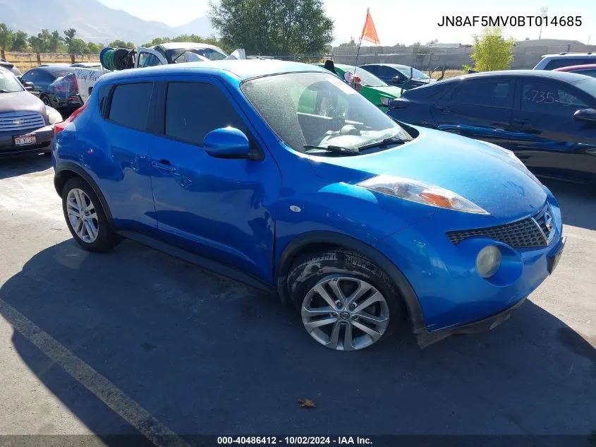 2011 Nissan Juke S VIN: JN8AF5MV0BT014685 Lot: 40486412