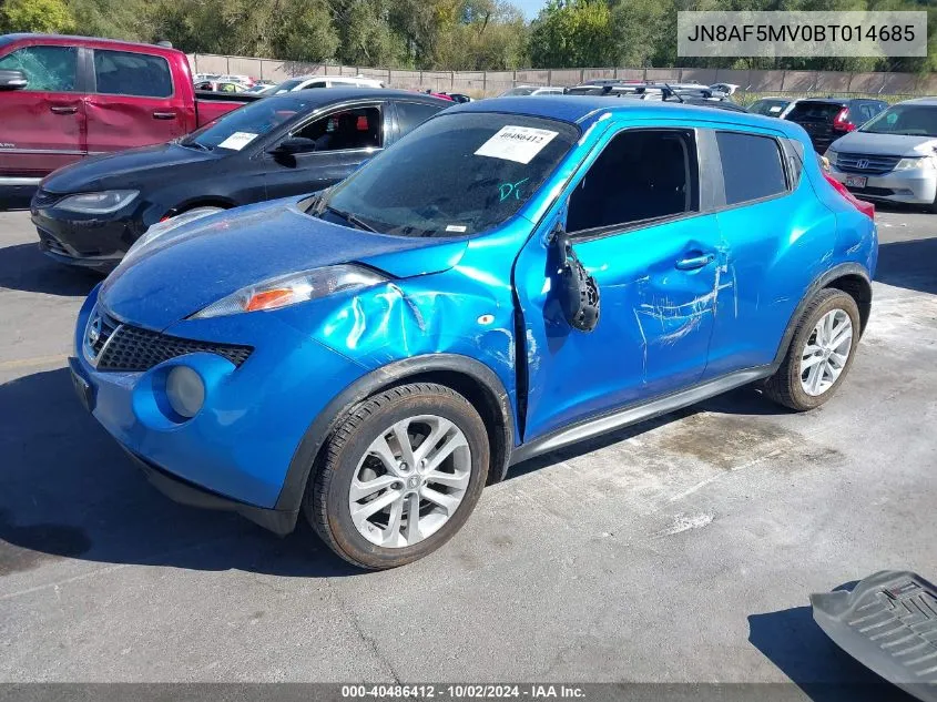 2011 Nissan Juke S VIN: JN8AF5MV0BT014685 Lot: 40486412