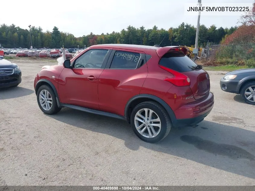 2011 Nissan Juke Sl VIN: JN8AF5MV0BT023225 Lot: 40489598