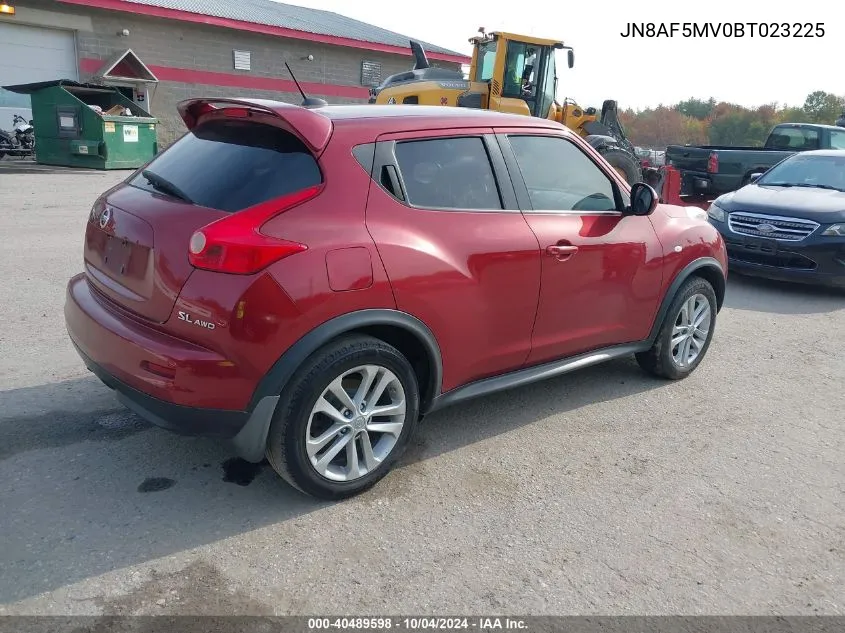 2011 Nissan Juke Sl VIN: JN8AF5MV0BT023225 Lot: 40489598