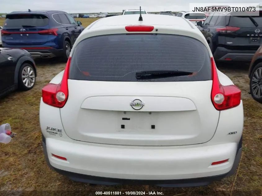 2011 Nissan Juke S/Sv/Sl VIN: JN8AF5MV9BT010473 Lot: 40511881