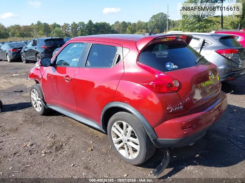 2011 Nissan Juke S/Sv/Sl VIN: JN8AF5MV0BT016615 Lot: 40516185