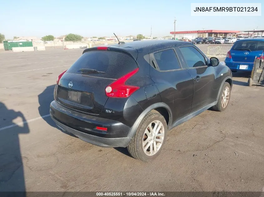 2011 Nissan Juke Sv VIN: JN8AF5MR9BT021234 Lot: 40525551