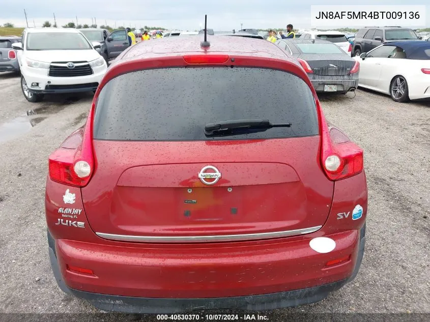 2011 Nissan Juke Sv VIN: JN8AF5MR4BT009136 Lot: 40530370