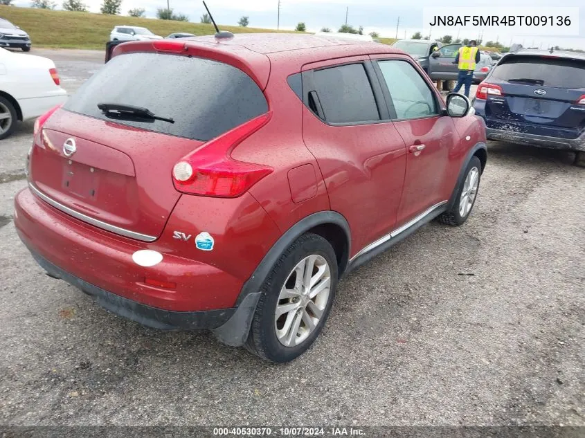 2011 Nissan Juke Sv VIN: JN8AF5MR4BT009136 Lot: 40530370