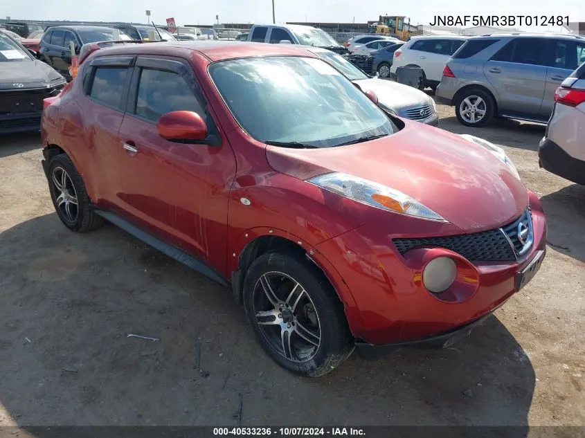 2011 Nissan Juke Sv VIN: JN8AF5MR3BT012481 Lot: 40533236