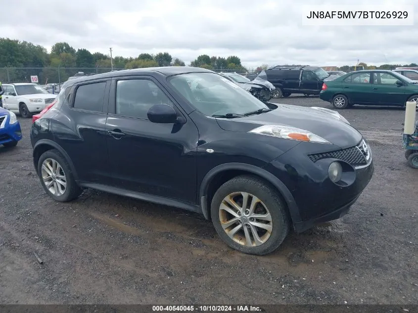 2011 Nissan Juke Sl VIN: JN8AF5MV7BT026929 Lot: 40540045