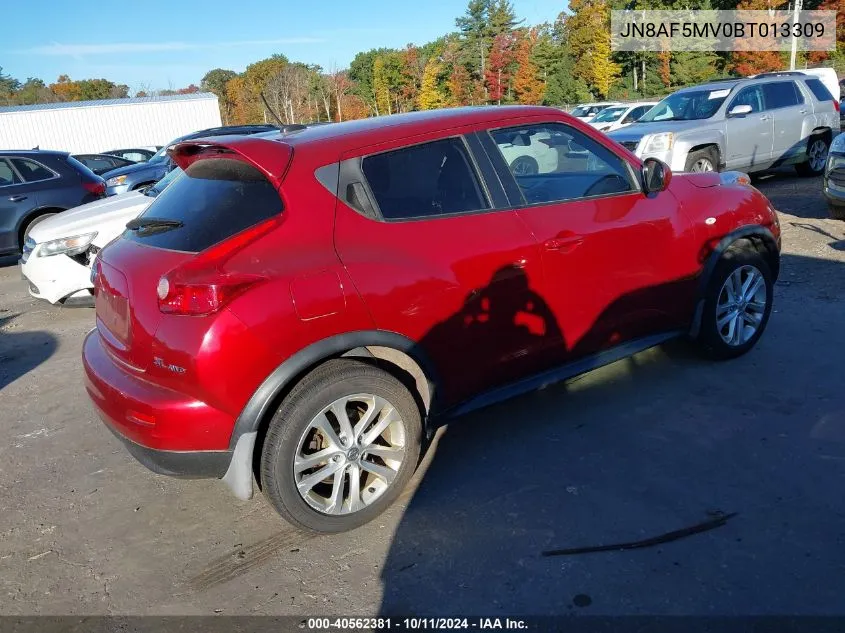 2011 Nissan Juke S/Sv/Sl VIN: JN8AF5MV0BT013309 Lot: 40562381