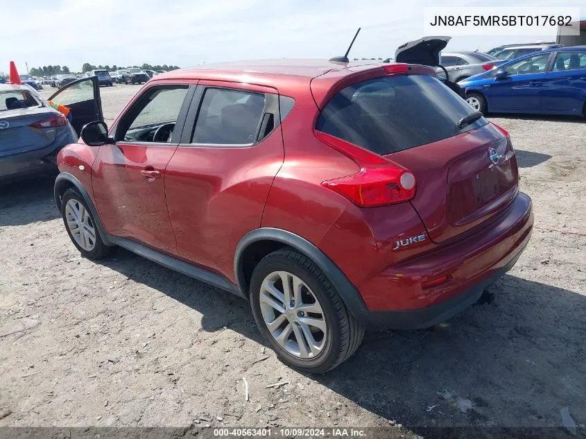 2011 Nissan Juke Sl VIN: JN8AF5MR5BT017682 Lot: 40563401