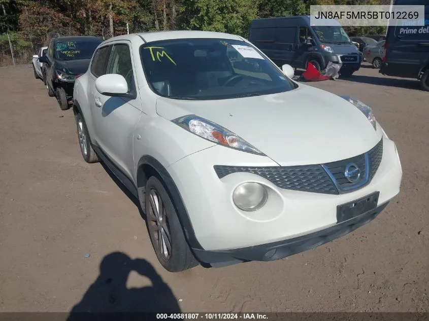 2011 Nissan Juke Sl VIN: JN8AF5MR5BT012269 Lot: 40581807