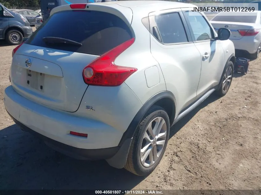 2011 Nissan Juke Sl VIN: JN8AF5MR5BT012269 Lot: 40581807