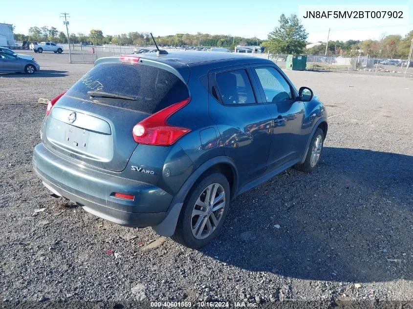 2011 Nissan Juke Sv VIN: JN8AF5MV2BT007902 Lot: 40601559