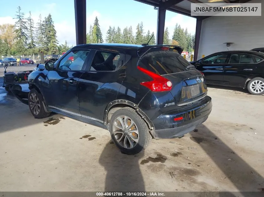 2011 Nissan Juke Sl VIN: JN8AF5MV5BT025147 Lot: 40612788