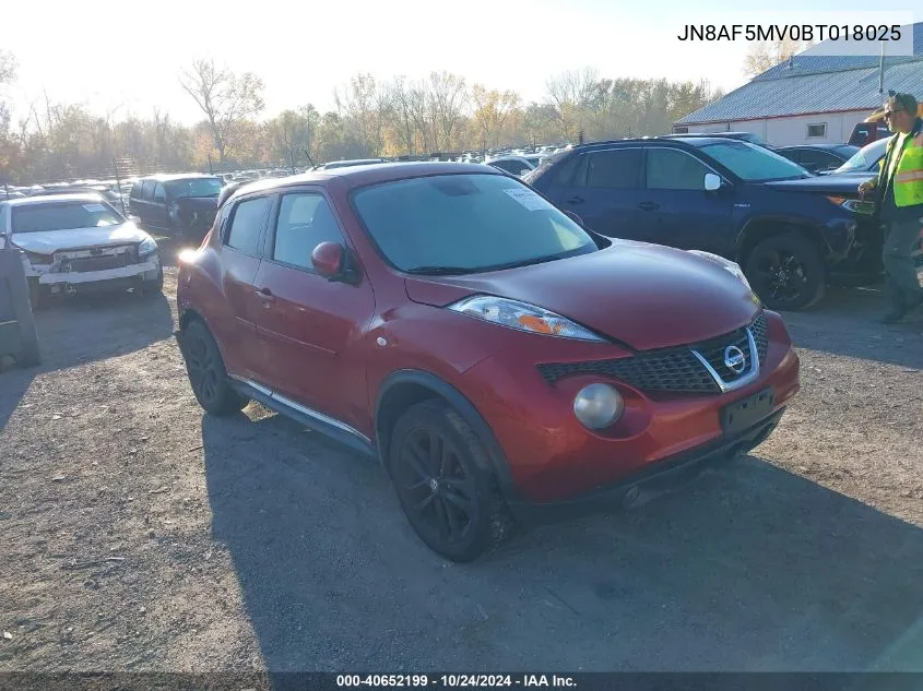 2011 Nissan Juke S/Sv/Sl VIN: JN8AF5MV0BT018025 Lot: 40652199