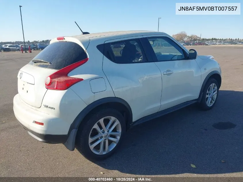 2011 Nissan Juke Sv VIN: JN8AF5MV0BT007557 Lot: 40702460