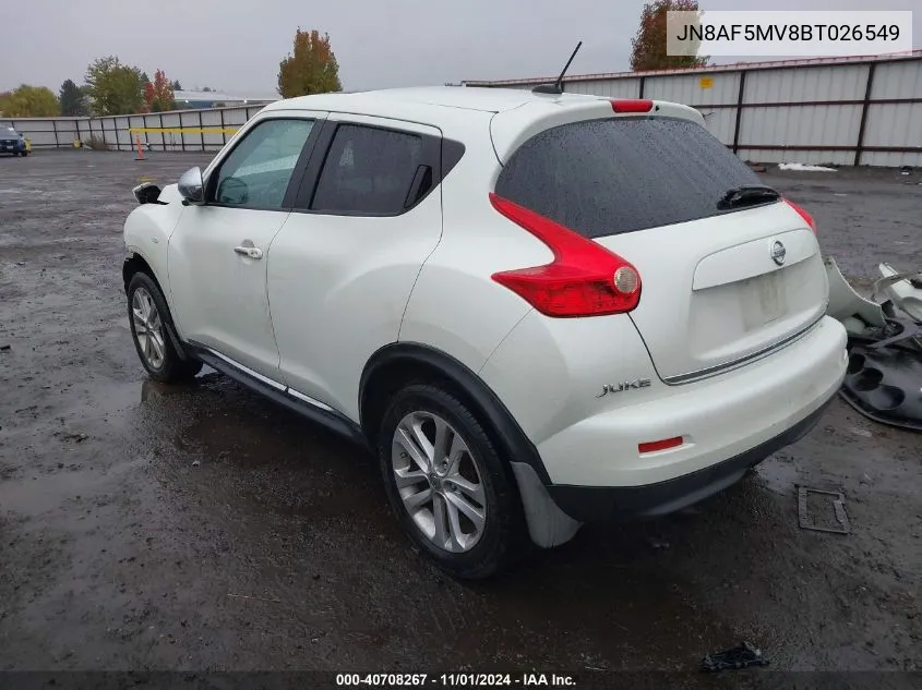 2011 Nissan Juke Sv VIN: JN8AF5MV8BT026549 Lot: 40708267