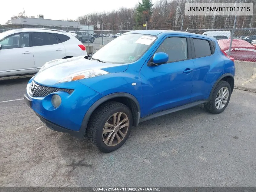 2011 Nissan Juke Sv VIN: JN8AF5MV0BT013715 Lot: 40721544