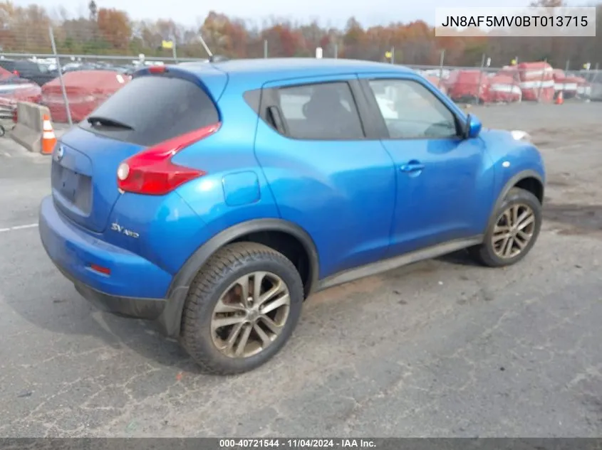 2011 Nissan Juke Sv VIN: JN8AF5MV0BT013715 Lot: 40721544