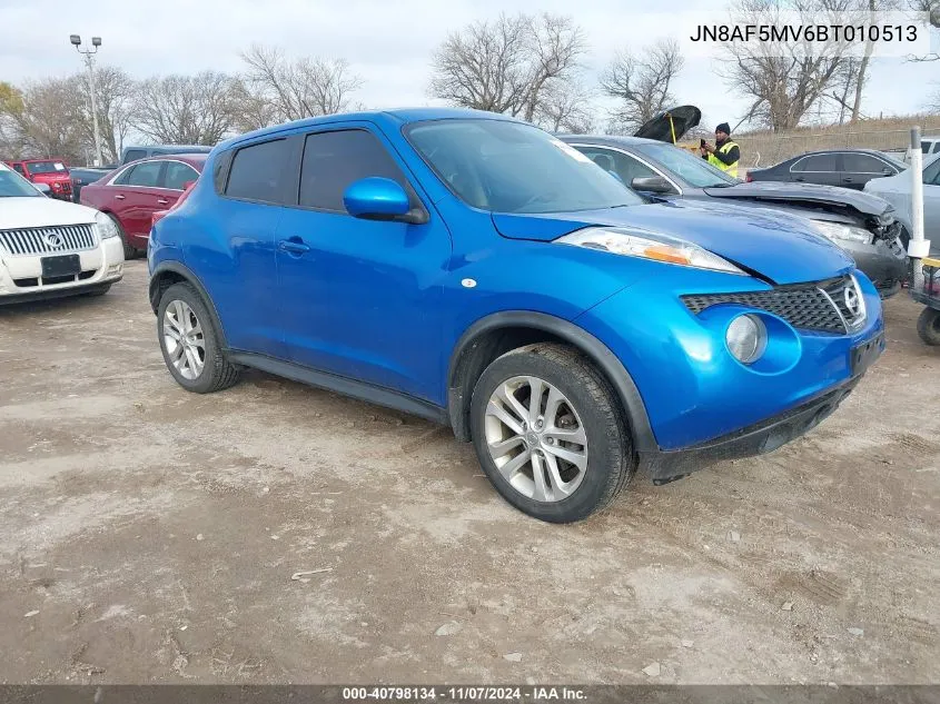 2011 Nissan Juke Sv VIN: JN8AF5MV6BT010513 Lot: 40798134