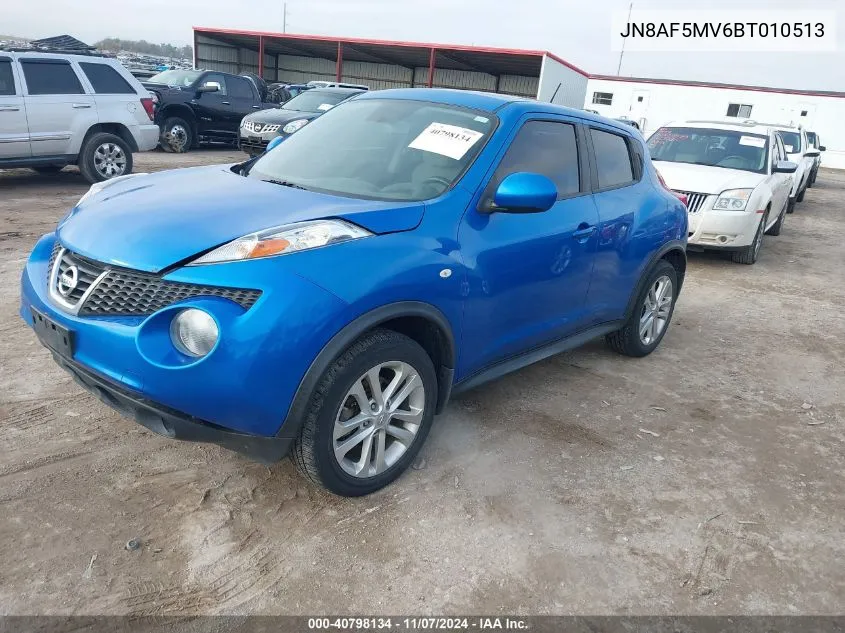 2011 Nissan Juke Sv VIN: JN8AF5MV6BT010513 Lot: 40798134