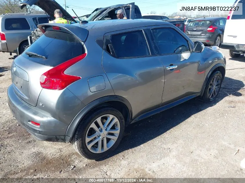 2011 Nissan Juke Sl VIN: JN8AF5MR9BT022237 Lot: 40817769