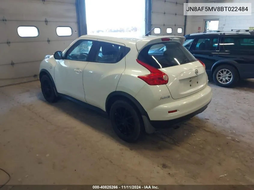 2011 Nissan Juke S VIN: JN8AF5MV8BT022484 Lot: 40825266