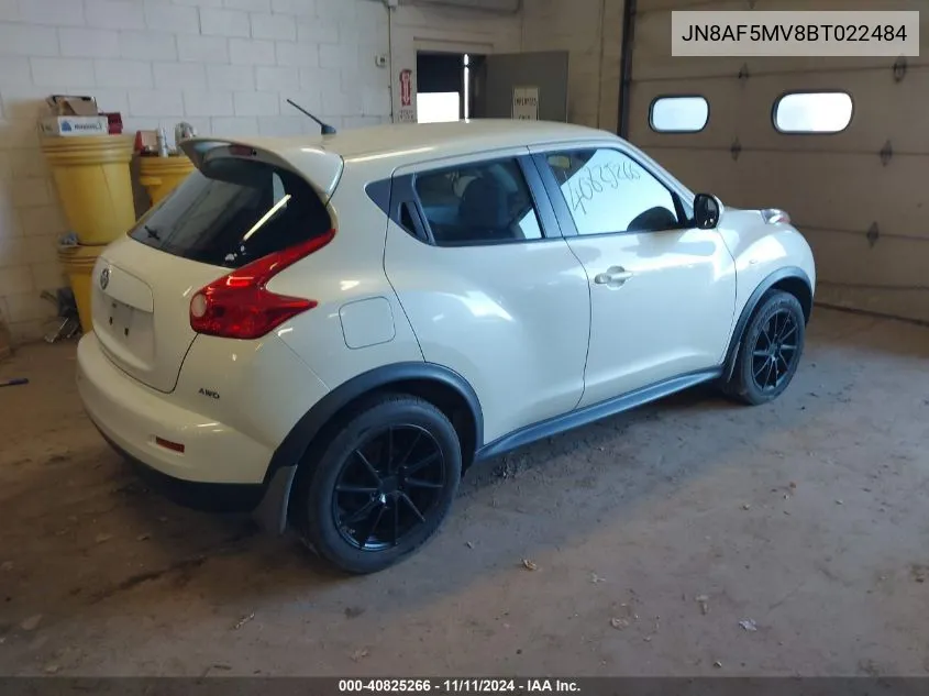 2011 Nissan Juke S VIN: JN8AF5MV8BT022484 Lot: 40825266