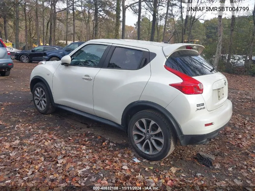 2011 Nissan Juke S/Sv/Sl VIN: JN8AF5MR5BT004799 Lot: 40832108