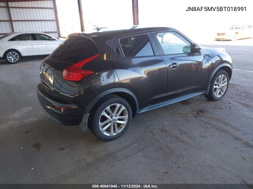 2011 Nissan Juke S VIN: JN8AF5MV5BT018991 Lot: 40841940