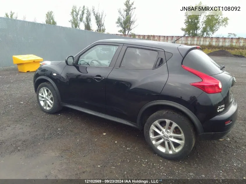 JN8AF5MRXCT108092 2012 Nissan Juke