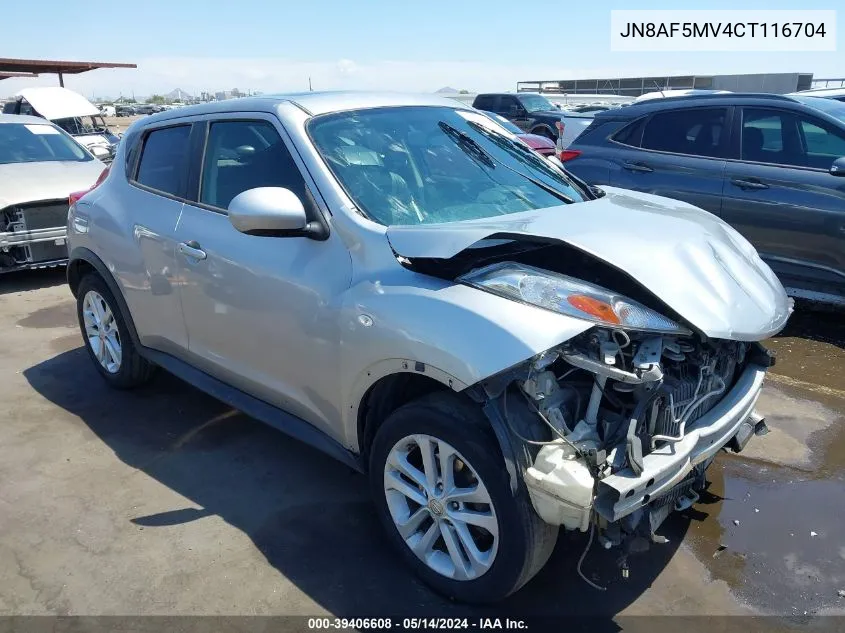 2012 Nissan Juke Sl VIN: JN8AF5MV4CT116704 Lot: 39406608