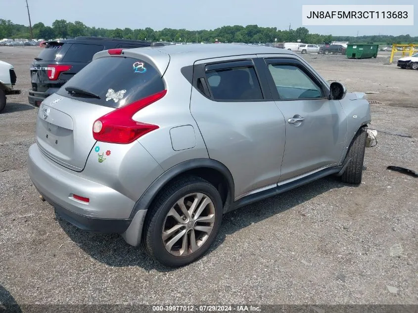 2012 Nissan Juke Sl VIN: JN8AF5MR3CT113683 Lot: 39977012