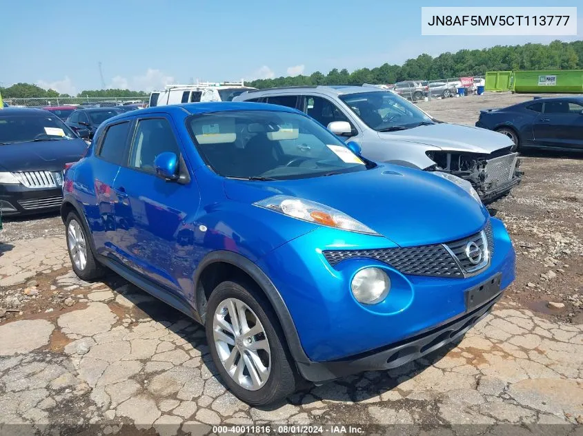 JN8AF5MV5CT113777 2012 Nissan Juke Sv