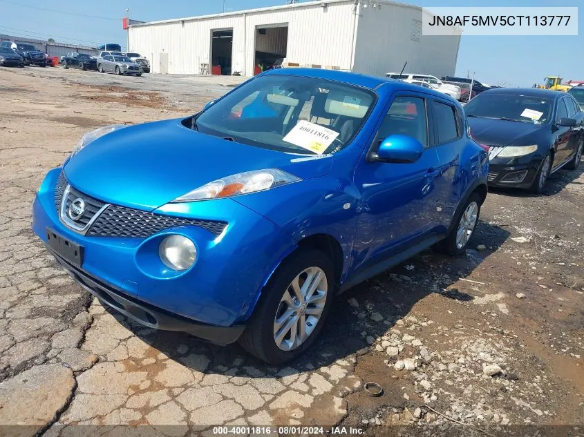 2012 Nissan Juke Sv VIN: JN8AF5MV5CT113777 Lot: 40011816