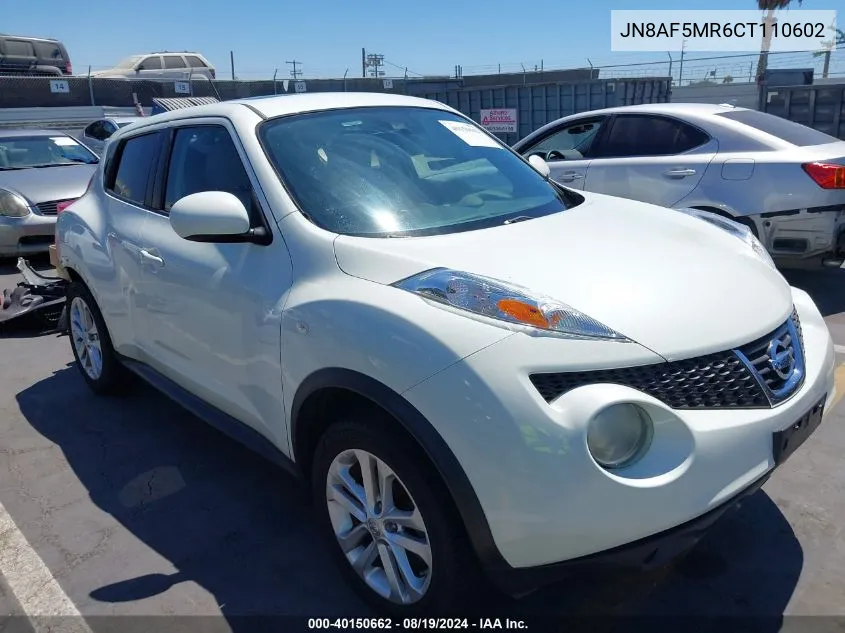 2012 Nissan Juke Sv VIN: JN8AF5MR6CT110602 Lot: 40150662