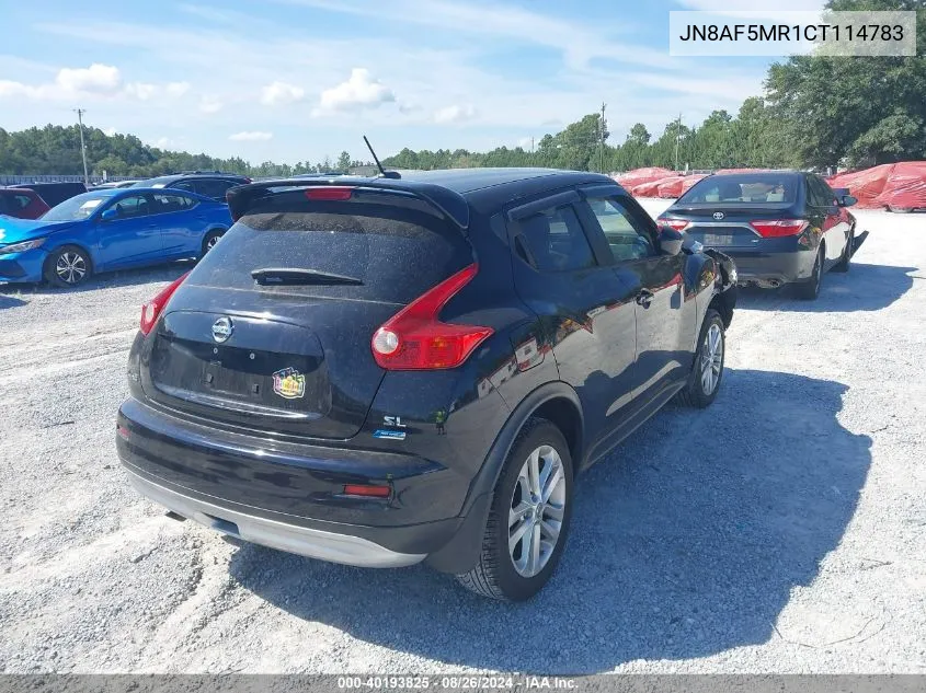 2012 Nissan Juke Sl VIN: JN8AF5MR1CT114783 Lot: 40193825