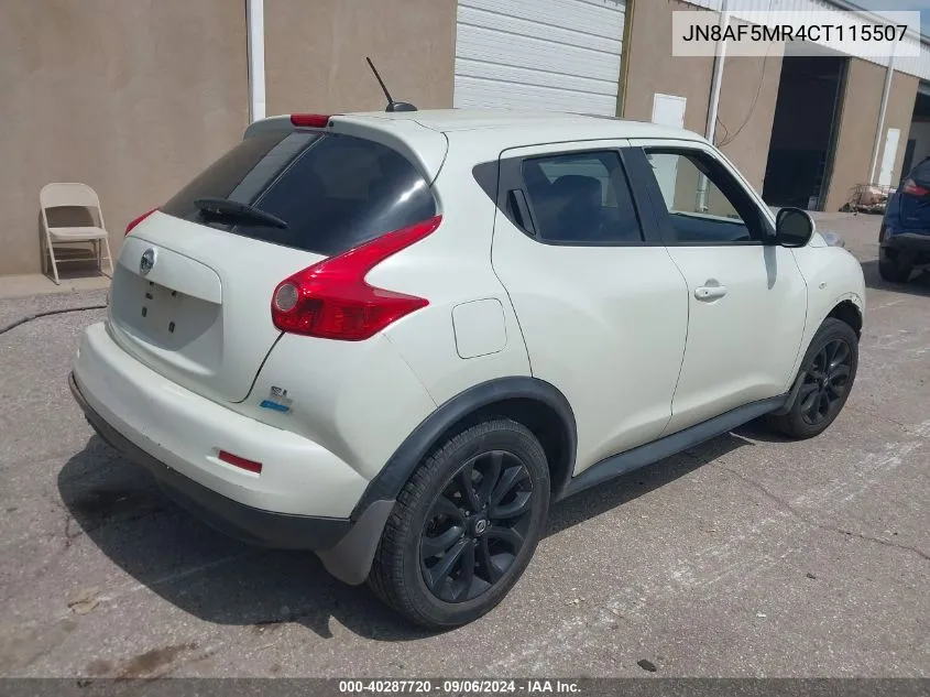 2012 Nissan Juke Sl VIN: JN8AF5MR4CT115507 Lot: 40287720