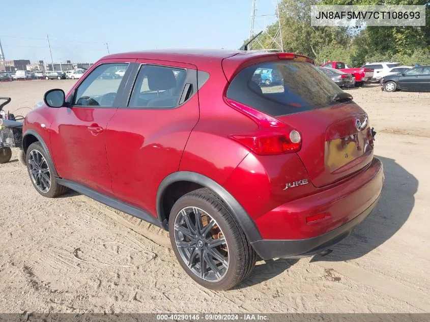 2012 Nissan Juke S VIN: JN8AF5MV7CT108693 Lot: 40290145