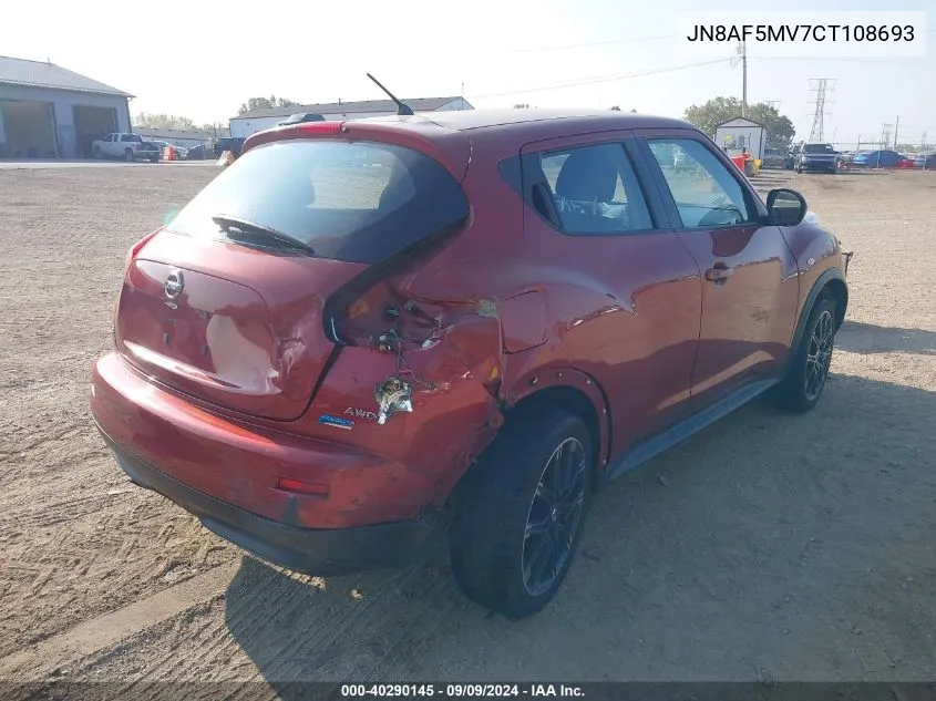 2012 Nissan Juke S VIN: JN8AF5MV7CT108693 Lot: 40290145