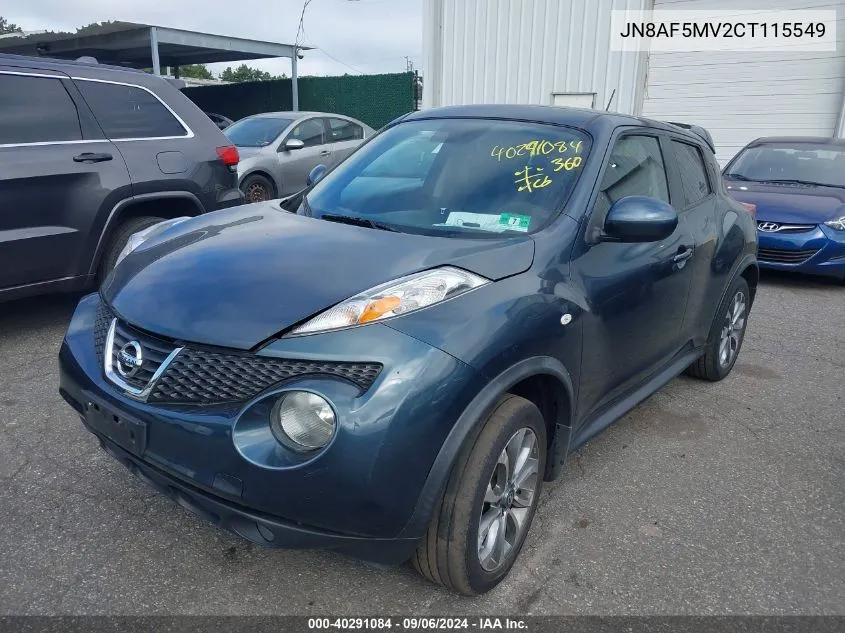 2012 Nissan Juke S/Sv/Sl VIN: JN8AF5MV2CT115549 Lot: 40291084