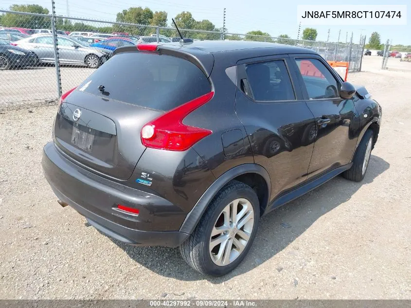 2012 Nissan Juke Sl VIN: JN8AF5MR8CT107474 Lot: 40297992