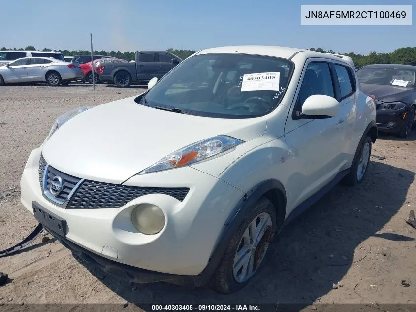 2012 Nissan Juke S/Sv/Sl VIN: JN8AF5MR2CT100469 Lot: 40303405