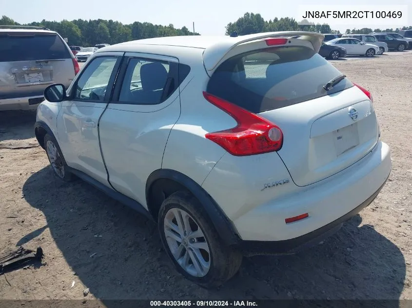 2012 Nissan Juke S/Sv/Sl VIN: JN8AF5MR2CT100469 Lot: 40303405