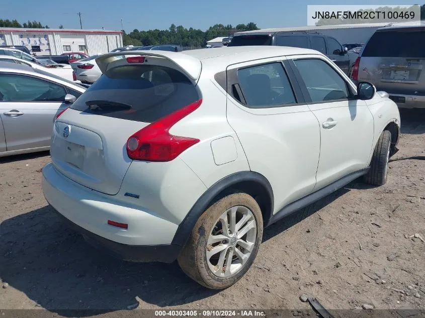 2012 Nissan Juke S/Sv/Sl VIN: JN8AF5MR2CT100469 Lot: 40303405