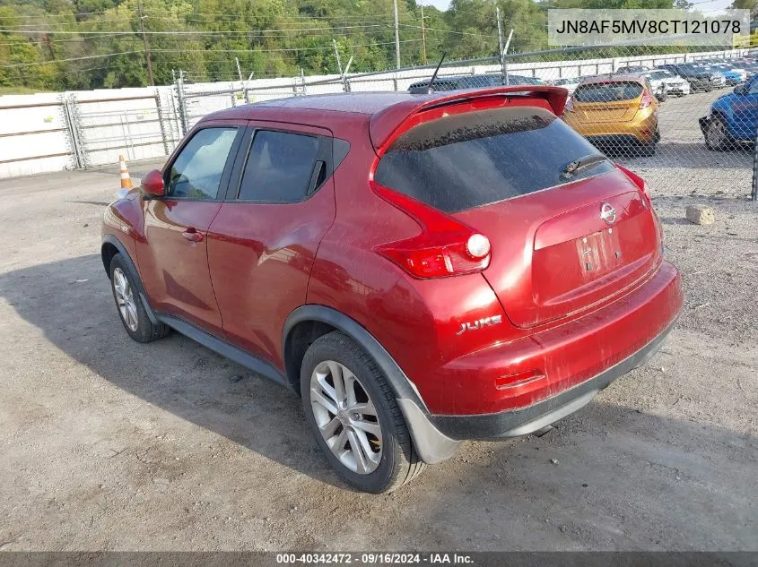 2012 Nissan Juke Sl VIN: JN8AF5MV8CT121078 Lot: 40342472