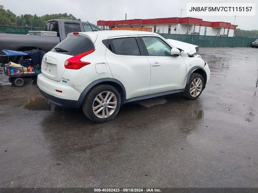 JN8AF5MV7CT115157 2012 Nissan Juke Sl