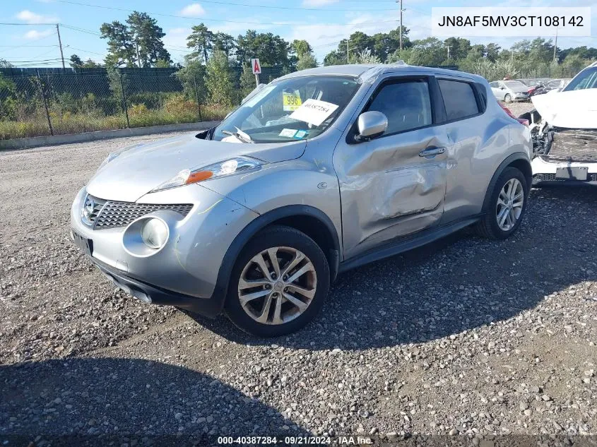 2012 Nissan Juke Sv VIN: JN8AF5MV3CT108142 Lot: 40387284